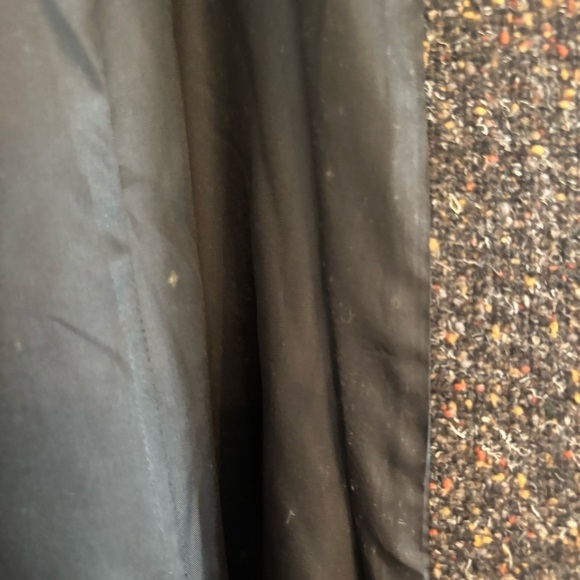 Vintage 1960s Cape Wool Coat with Fur Tails 60s MOD Flecked Tweed Black Gray - Picture 9 of 12